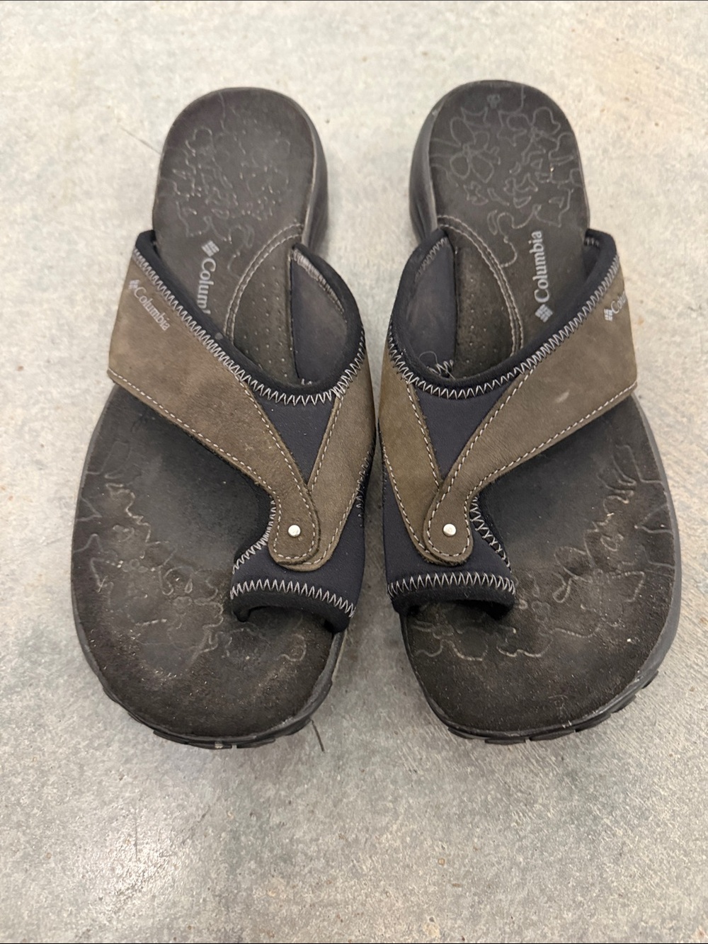 Columbia Olive Brown and Black Women's Sandals